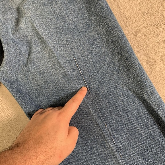 Vintage Wrangler 13MWZ Jeans Mens 38x32(34x31) Medium Wash Straight Made USA 80s - Picture 14 of 15